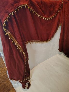 Lucky Brand Maroon Fashion Scarf Beaded Women's 100% Rayon